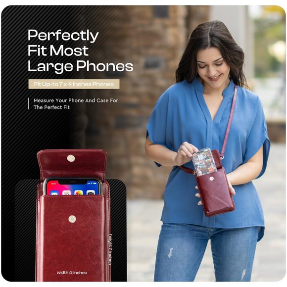 Crossbody Phone Purse Rfid Phone Case Wallet W/Magnetic Closure :) - Picture 4 of 8